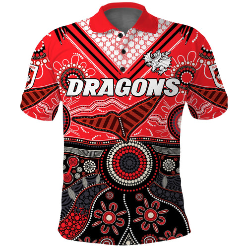 custom-text-and-number-dragons-rugby-polo-shirt-indigenous-pattern-artsy-version