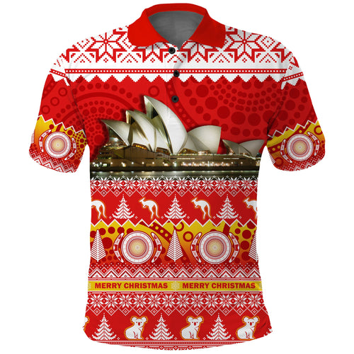 australia-polo-shirt-sydney-opera-house-aboriginal-art-merry-christmas