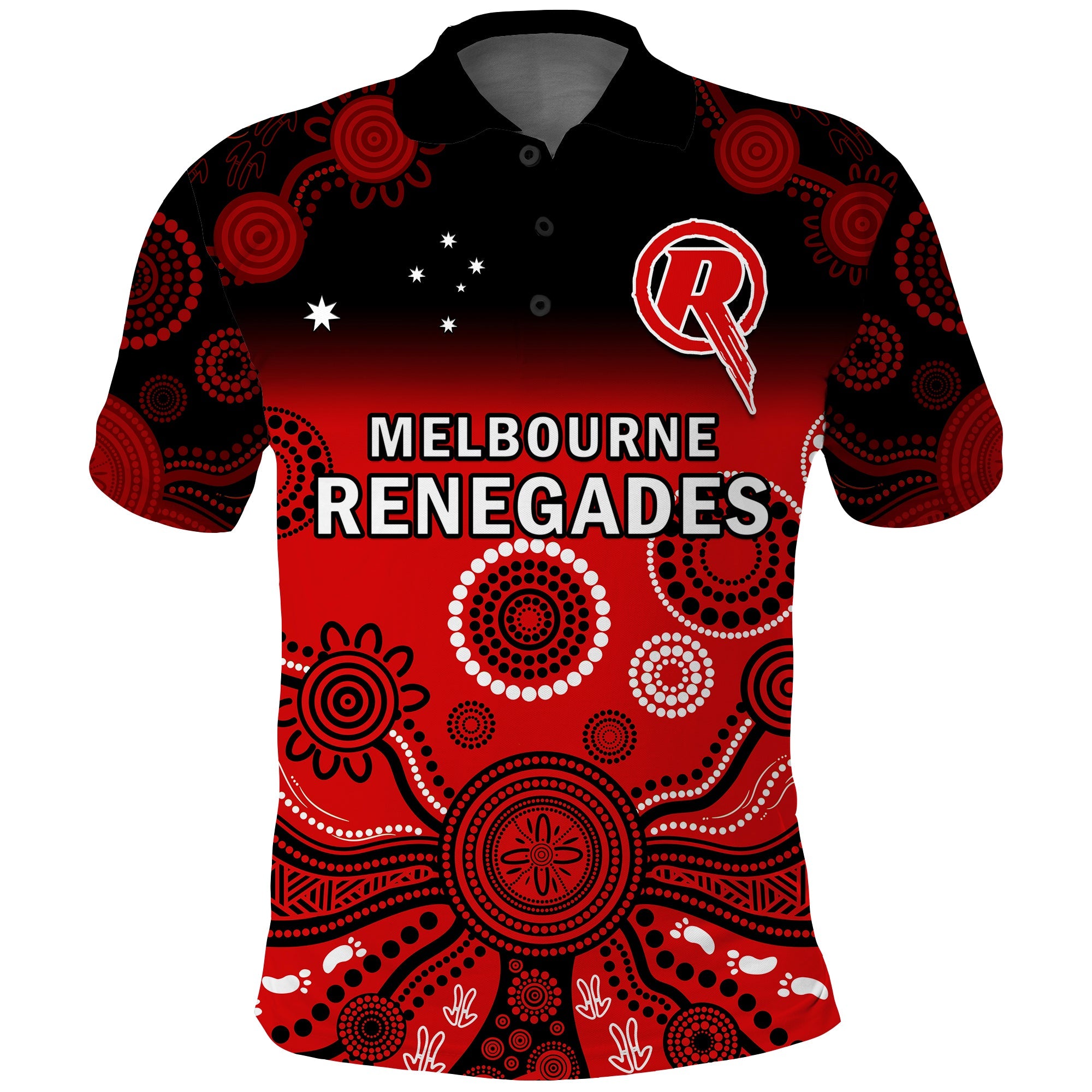 renegades-cricket-polo-shirt-melbourne-team-green-gradient-aboriginal-art