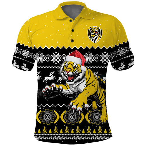 richmond-football-polo-shirt-tigers-indigenous-merry-christmas