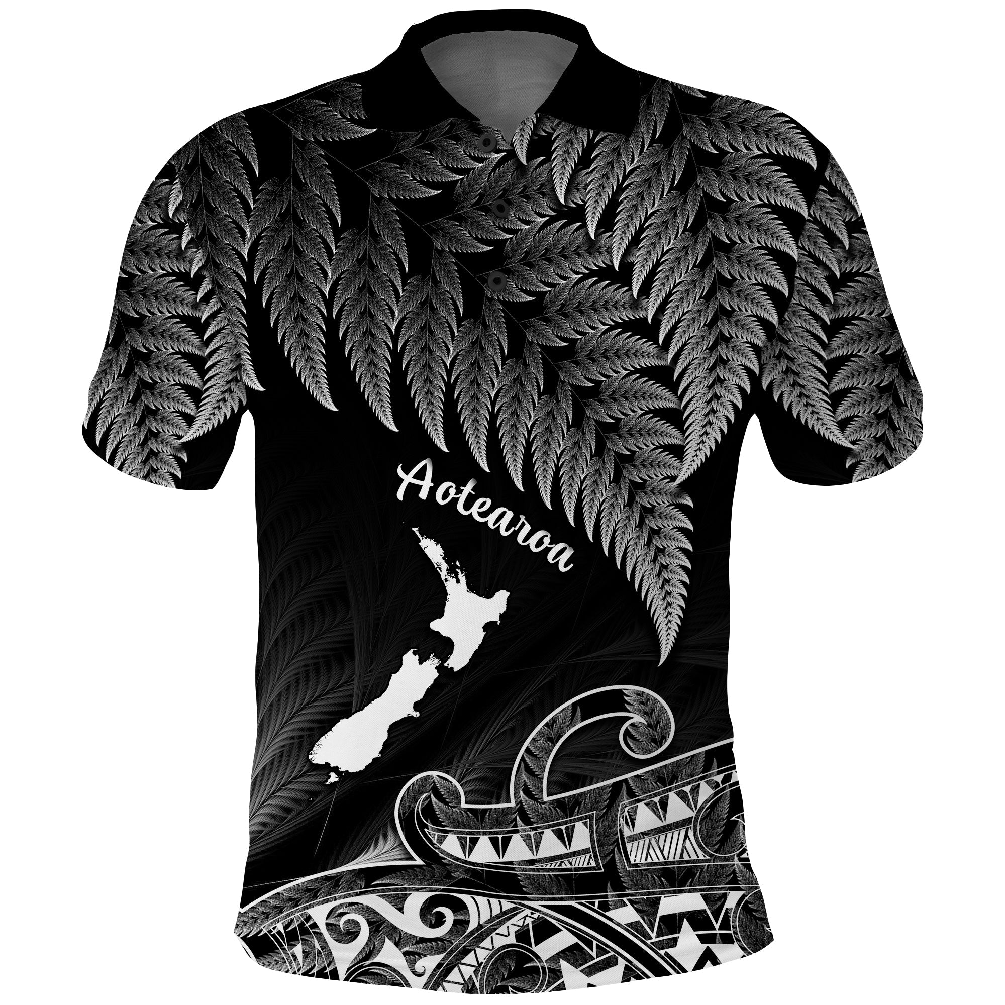 custom-personalised-new-zealand-silver-fern-polo-shirt-aotearoa-map-maori