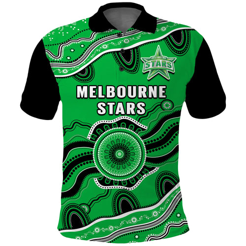 custom-text-and-number-stars-cricket-polo-shirt-melbourne-aboriginal-painting