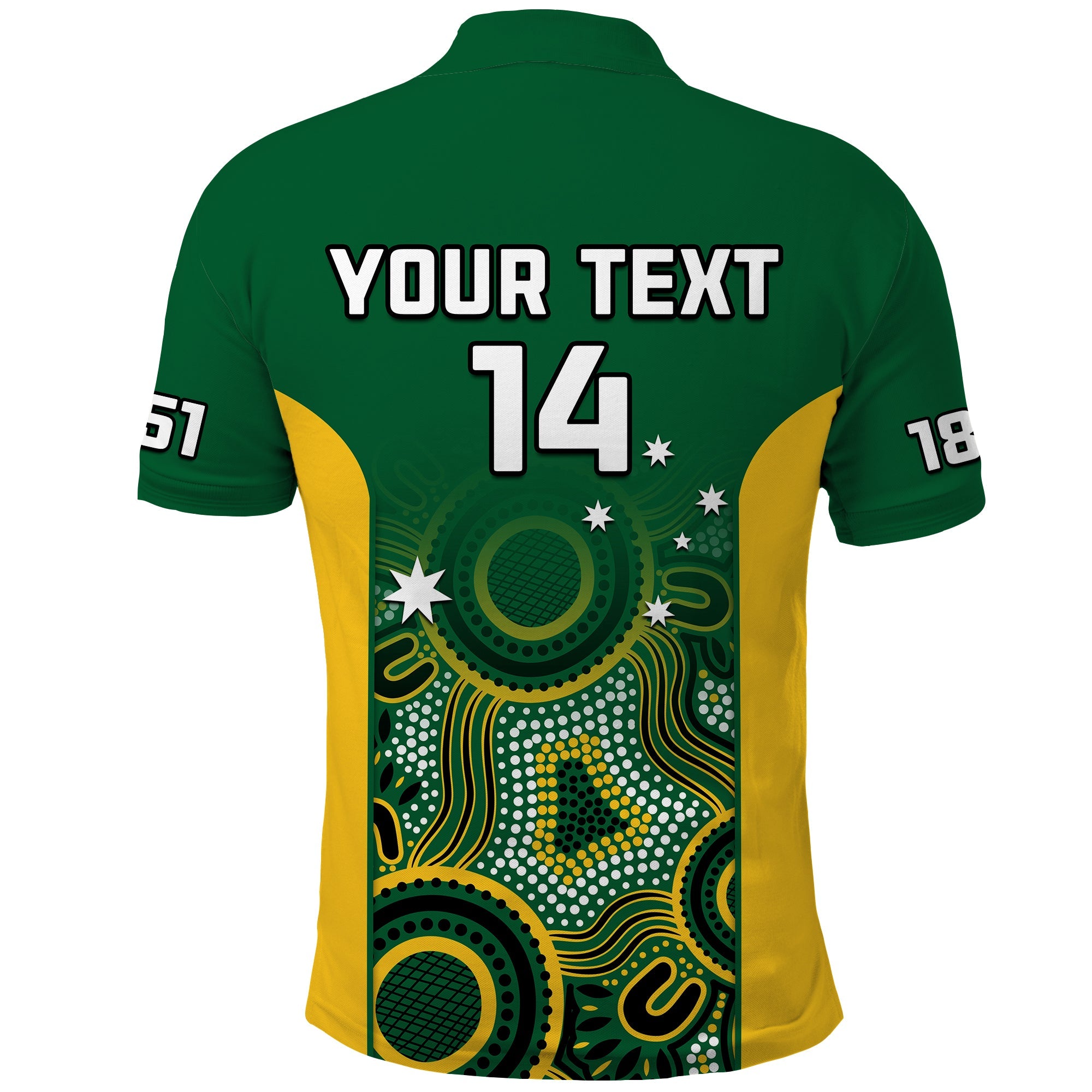 custom-text-and-number-tasmania-cricket-2023-polo-shirt-tigers-sheffield-shield-indigenous