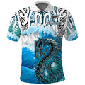 custom-personalised-manaia-maori-polo-shirt-fern-aotearoa-blue-waves