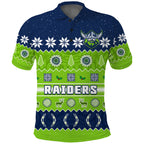 custom-personalised-raiders-christmas-polo-shirt-the-green-machine-aboriginal-art-merry-xmas