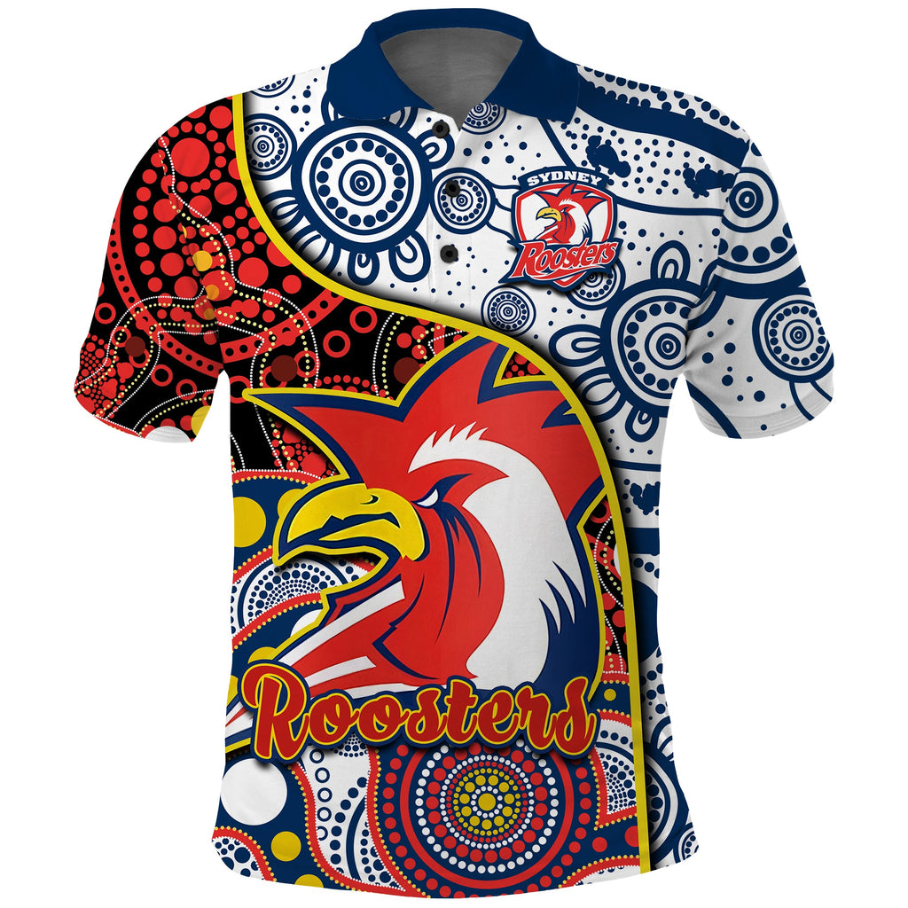 custom-text-and-number-roosters-rugby-polo-shirt-easts-1908-aboriginal-artsy-premiers