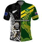 custom-personalised-australia-kangaroos-and-all-black-rugby-polo-shirt-aboriginal-mix-nz-maori-fern