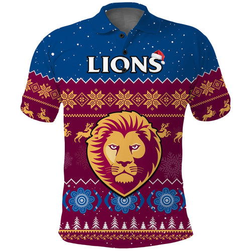 custom-personalised-brisbane-football-polo-shirt-lions-indigenous-merry-christmas