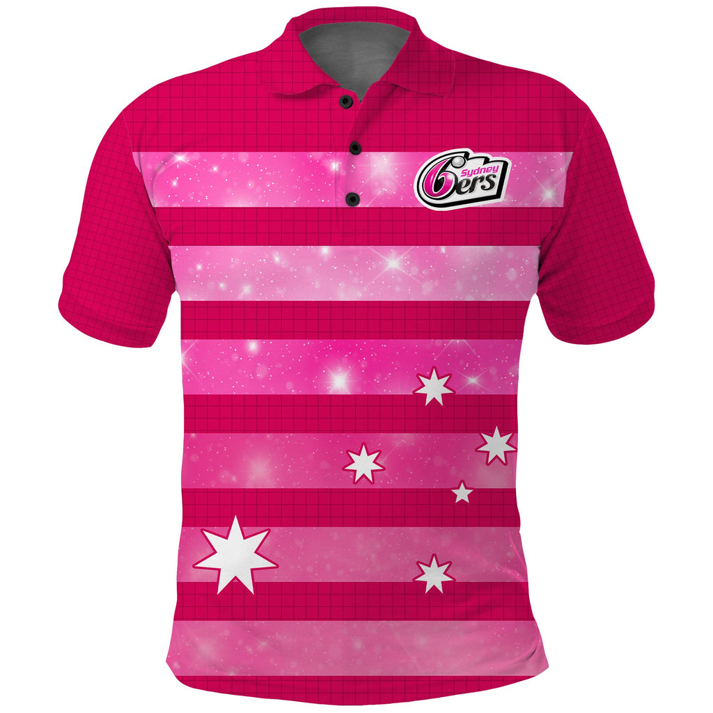 sydney-sixers-cricket-polo-shirt-galaxy-star-simple-ver01