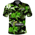 custom-text-and-number-sydney-thunder-cricket-polo-shirt-aboriginal-art-mix-tropical-flowers