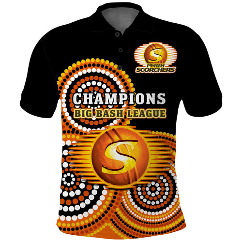 custom-text-and-number-perth-scorchers-cricket-polo-shirt-champions-bbl12-proud-indigenous-art