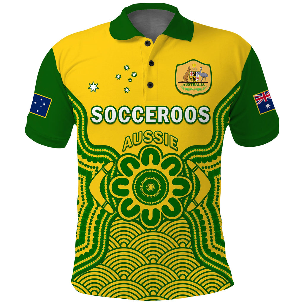custom-text-and-number-australia-soccer-polo-shirt-socceroos-aboriginal-go-champions-world-cup-2022
