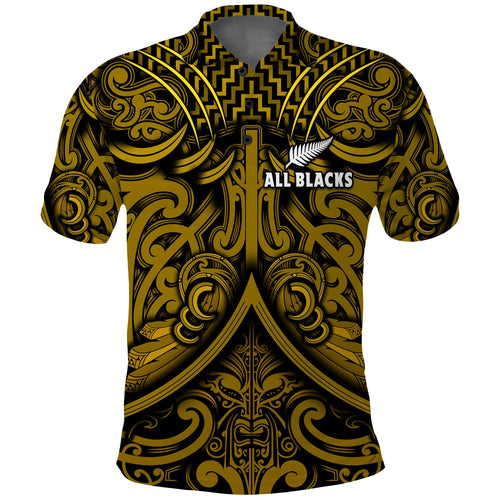 custom-text-and-number-new-zealand-silver-fern-rugby-polo-shirt-all-black-gold-nz-maori-pattern