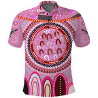 custom-text-and-number-aboriginal-stand-up-polo-shirt-circle-dot-with-lizard-version-pink