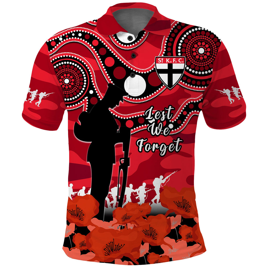 custom-text-and-number-st-kilda-football-anzac-2023-polo-shirt-saints-aboriginal-mix-poppy-camouflage