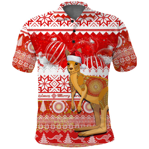 australia-polo-shirt-kangaroo-aboriginal-painting-merry-christmas