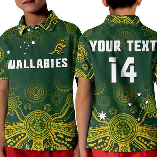 custom-text-and-number-australia-2022-rugby-polo-shirt-kid-wallabies-aboriginal-style