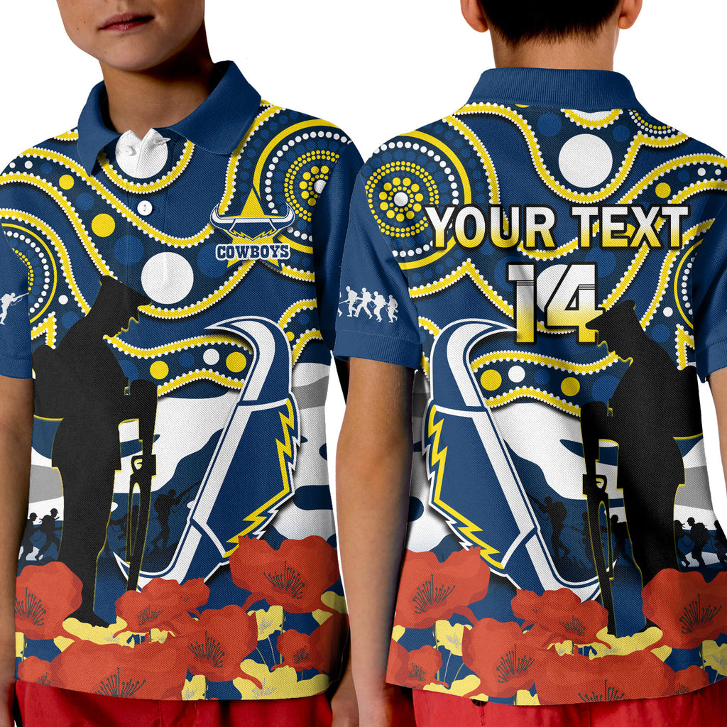 custom-text-and-number-cowboys-rugby-anzac-2023-polo-shirt-kid-australian-army-aboriginal-lest-we-forget