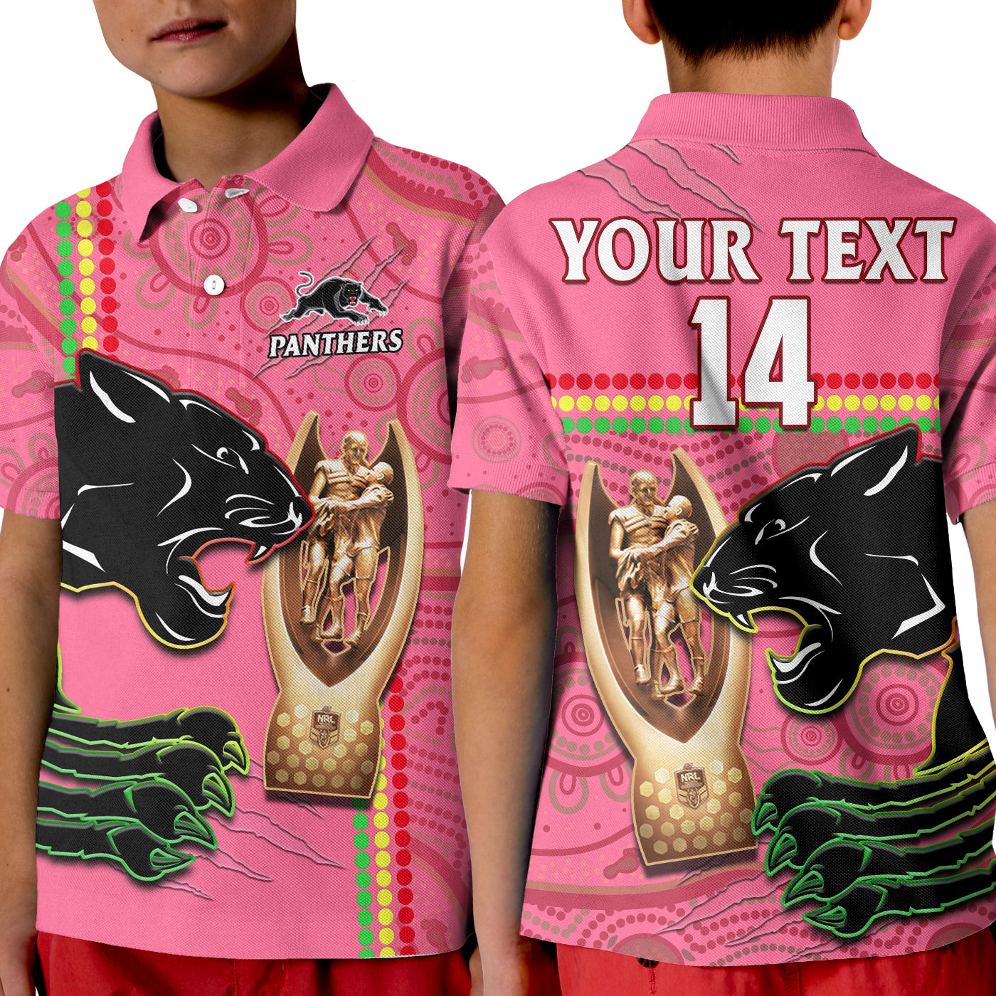 custom-text-and-number-panthers-rugby-polo-shirt-the-riff-2022-premiers-aboriginal-pink