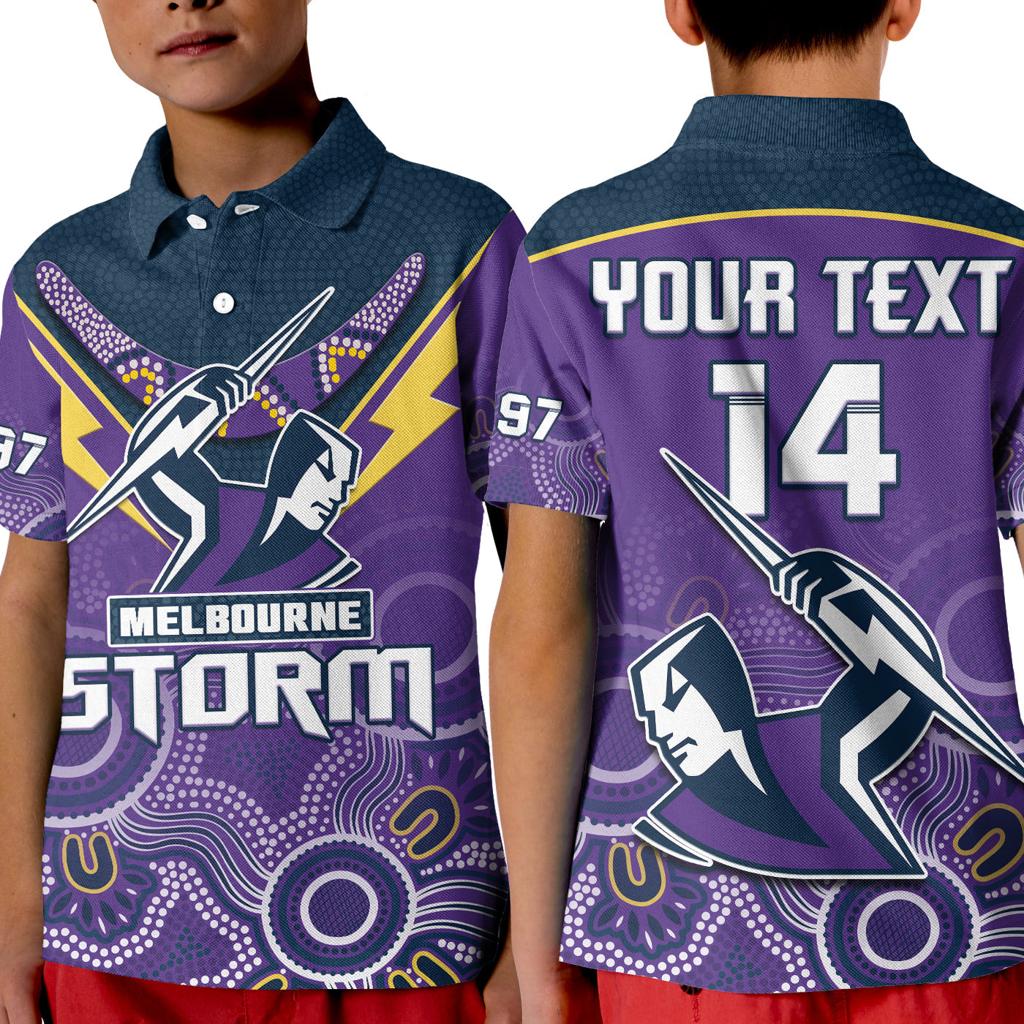 custom-text-and-number-melbourne-storm-rugby-polo-shirt-indigenous-boomerang-gradient-style
