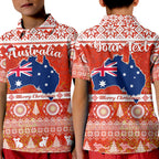 custom-personalised-australia-polo-shirt-australian-map-aboriginal-painting-merry-christmas