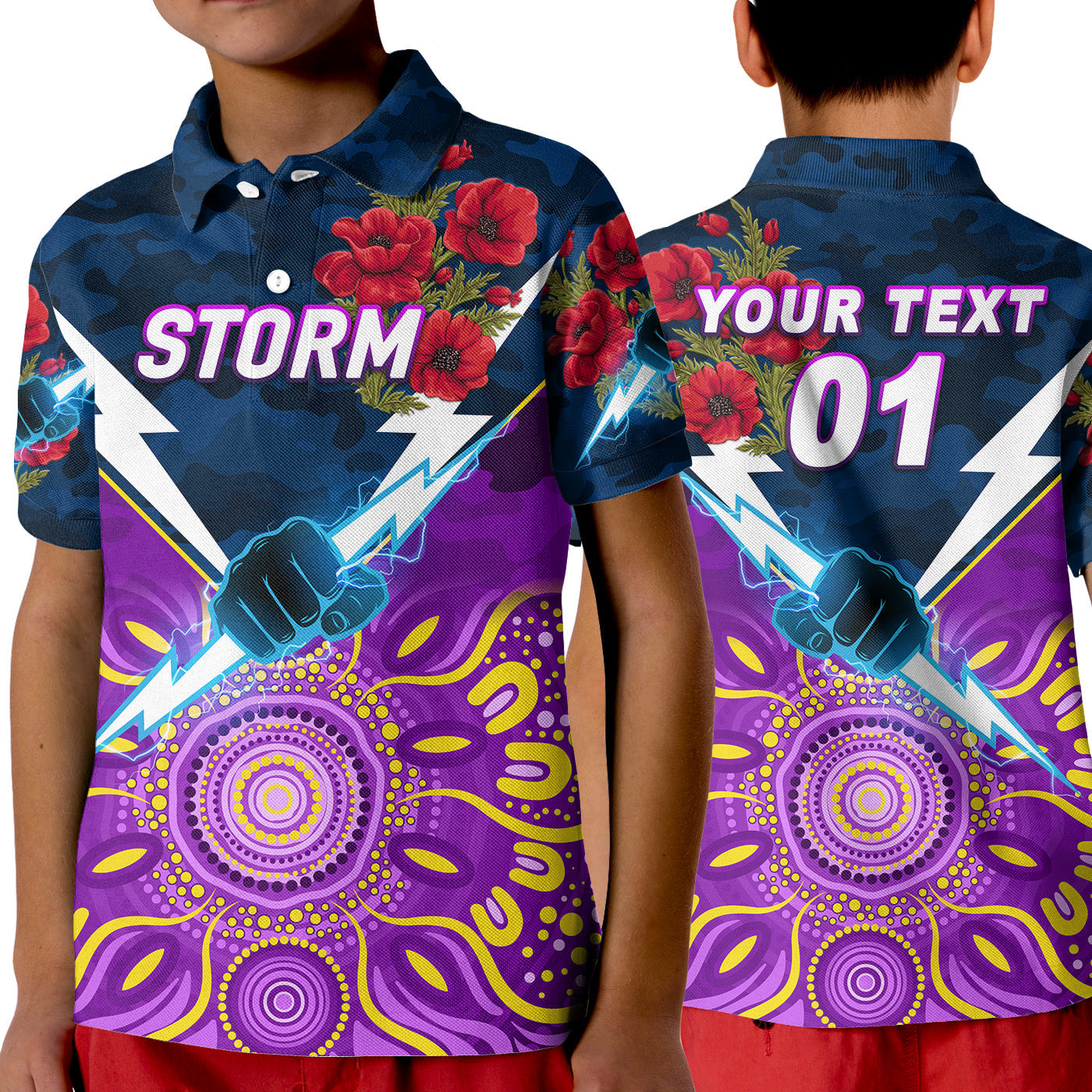 custom-personalised-melbourne-storm-anzac-2022-polo-shirt-indigenous-vibes
