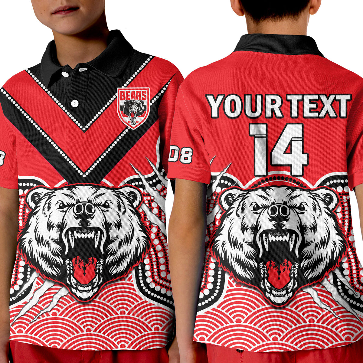 custom-text-and-number-north-sydney-rugby-polo-shirt-kid-bears-1908-indigenous-pattern