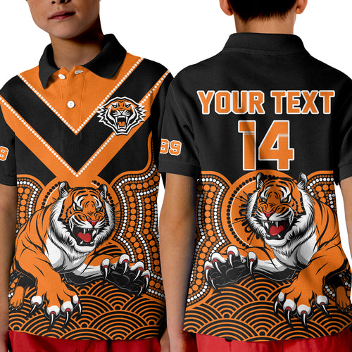 custom-text-and-number-wests-tigers-rugby-polo-shirt-indigenous-black-artsy