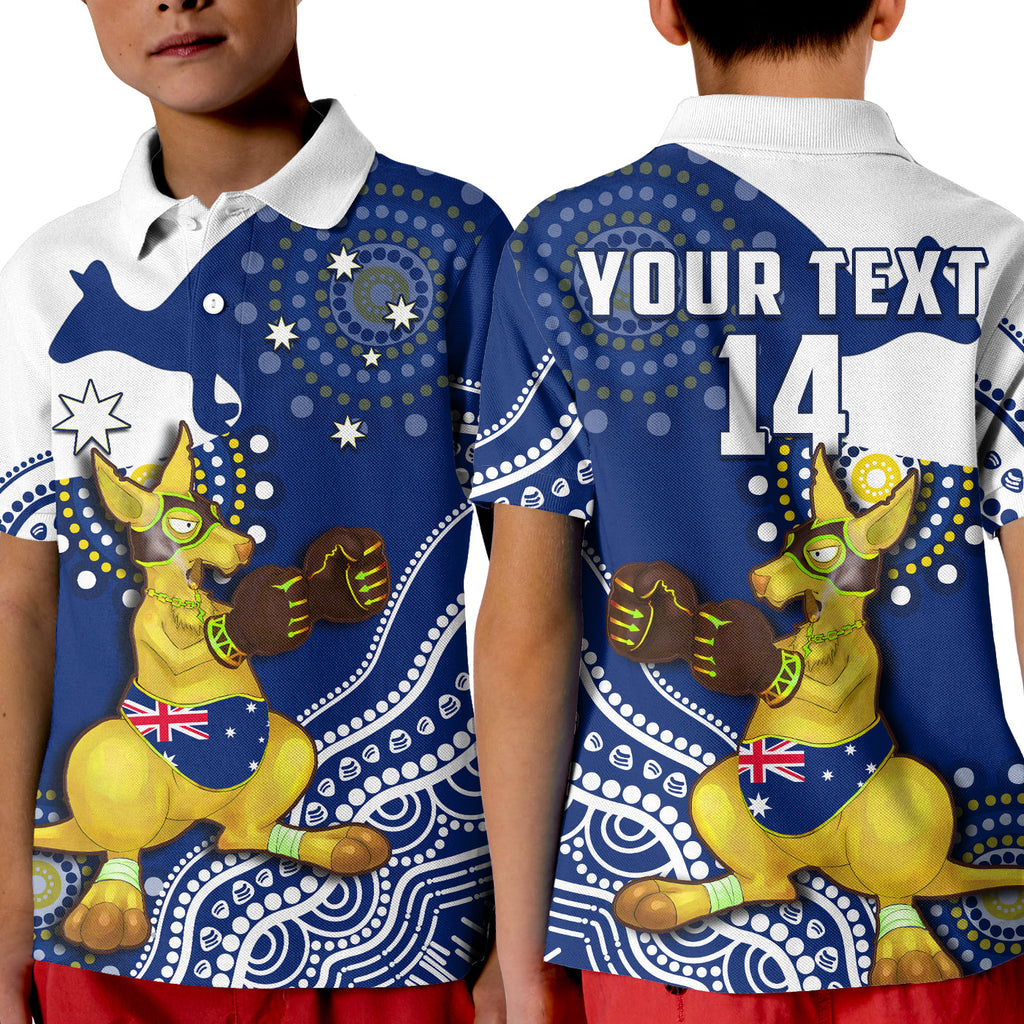 custom-text-and-number-australia-polo-shirt-boxing-kangaroo-indigenous-flag-color-art