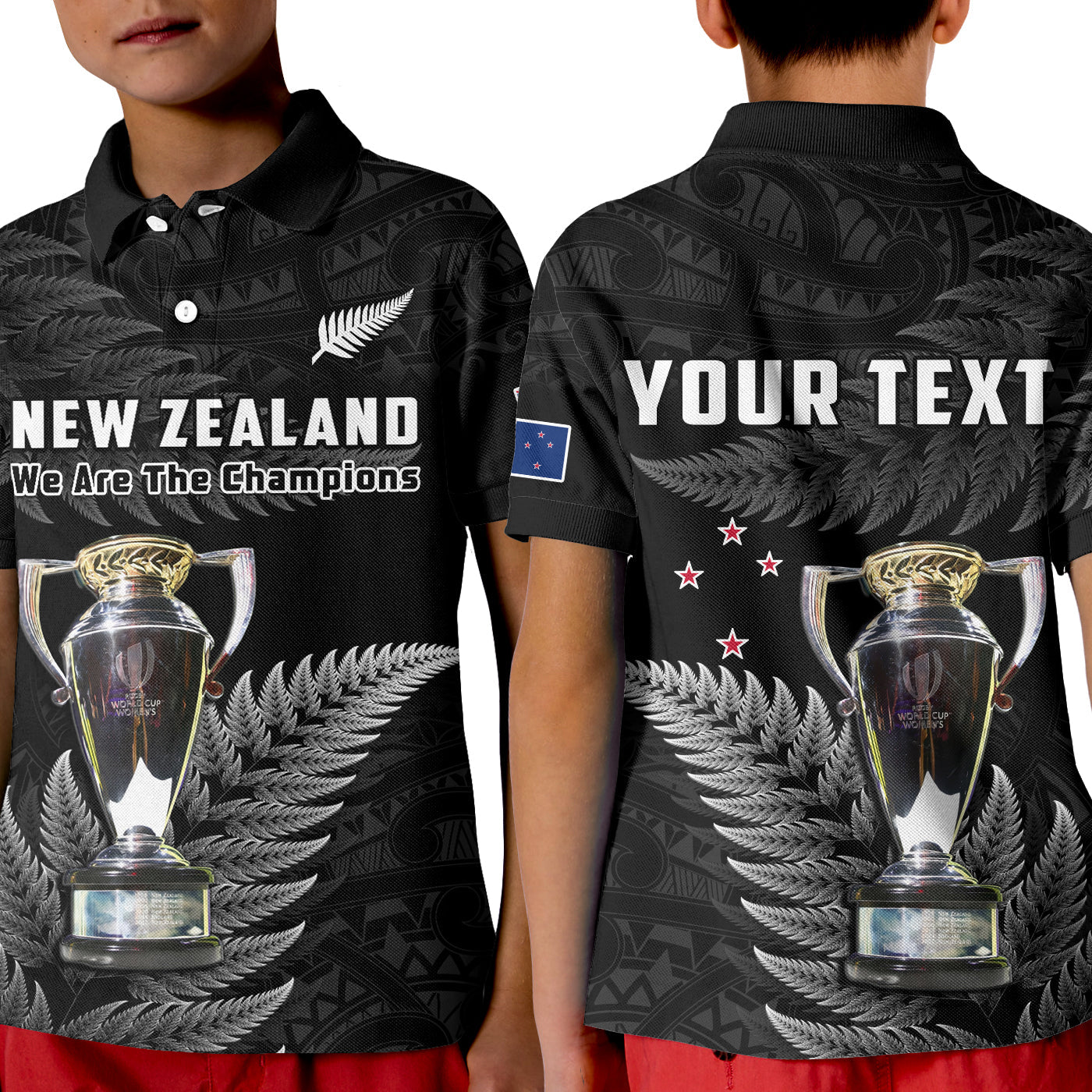 custom-personalised-new-zealand-2022-rugby-polo-shirt-kid-black-fern-proud-champions-rwc