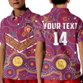 custom-text-and-number-brisbane-football-polo-shirt-kid-indigenous-pattern-go-lions-unique-version
