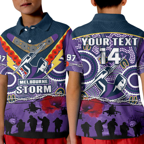 custom-text-and-number-melbourne-storm-rugby-anzac-polo-shirt-indigenous-poppy-australian-army