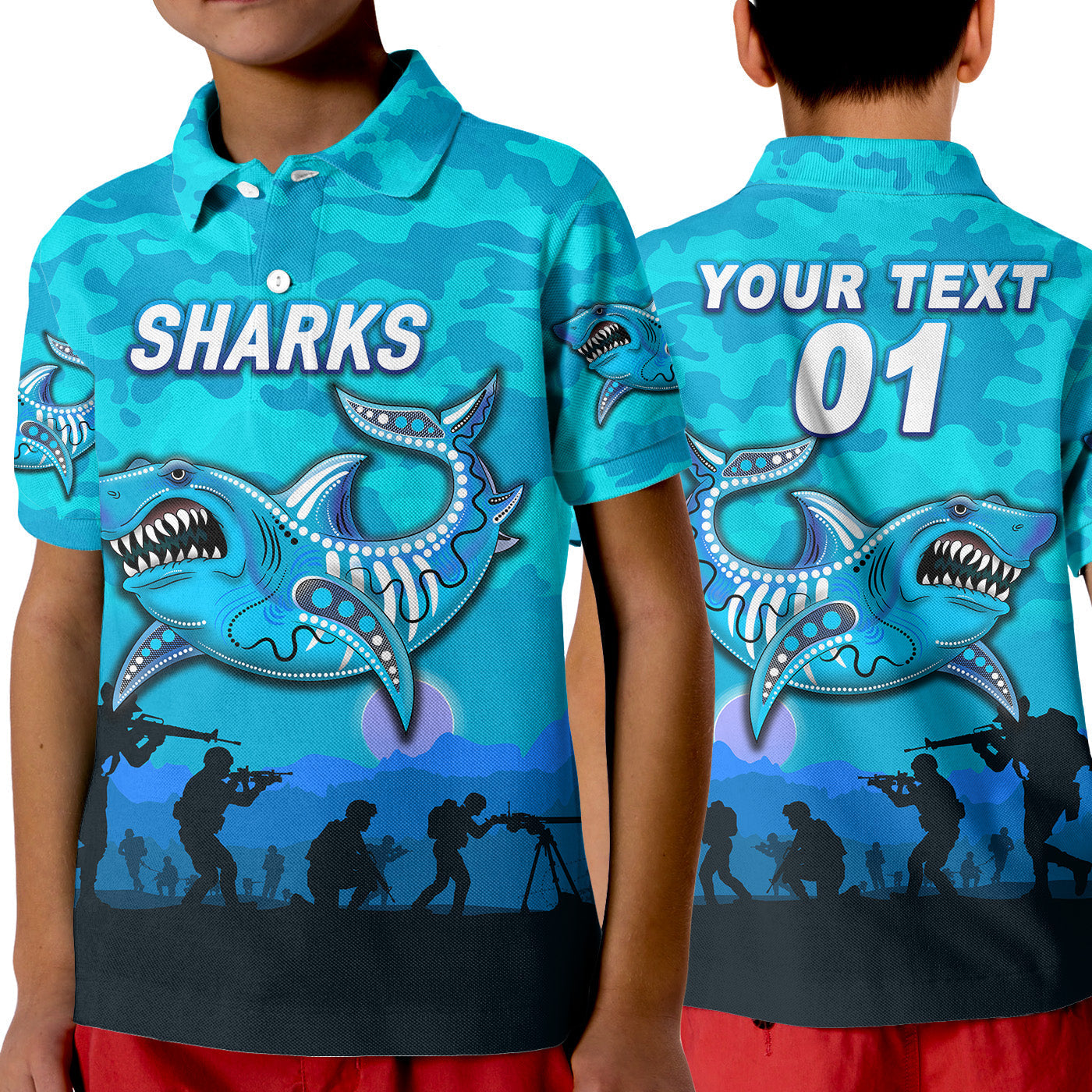 custom-personalised-sharks-anzac-polo-shirt-simple-style-blue