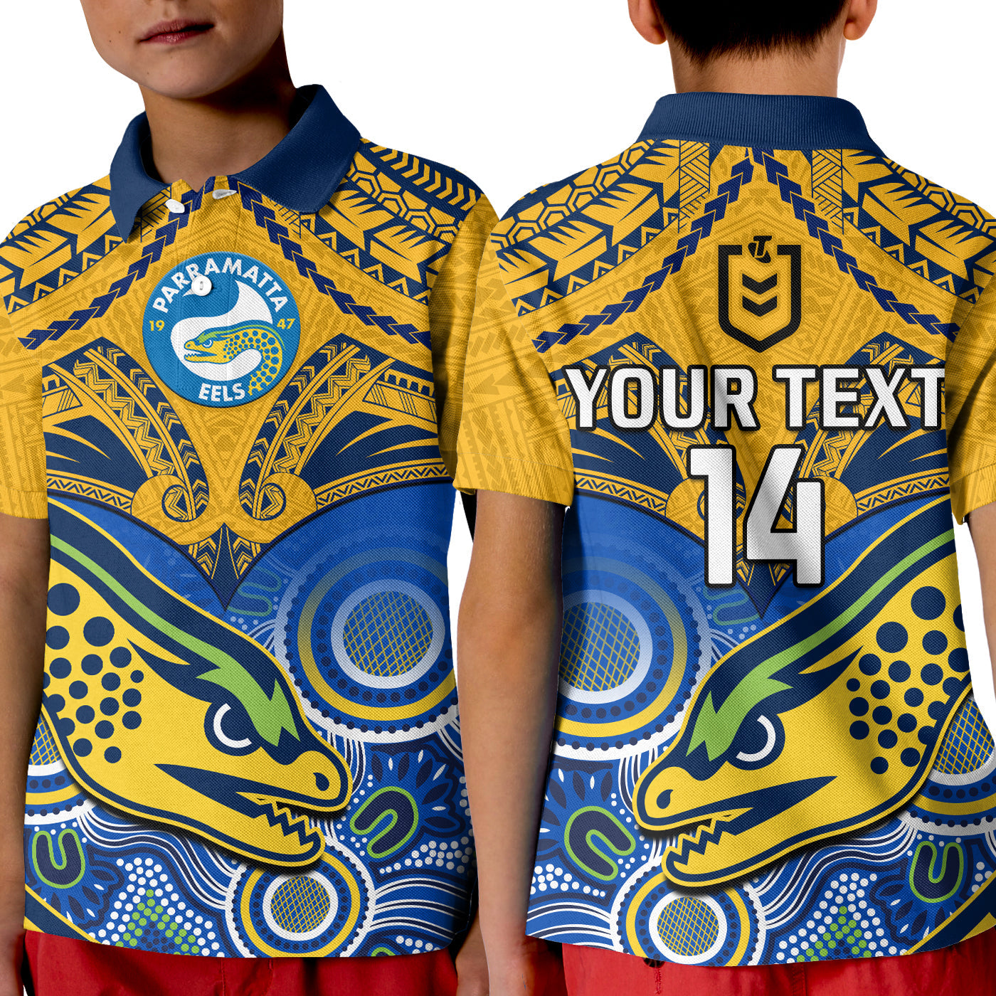 custom-text-and-number-parramatta-rugby-2023-polo-shirt-go-eels-polynesian-mix-indigenous-art