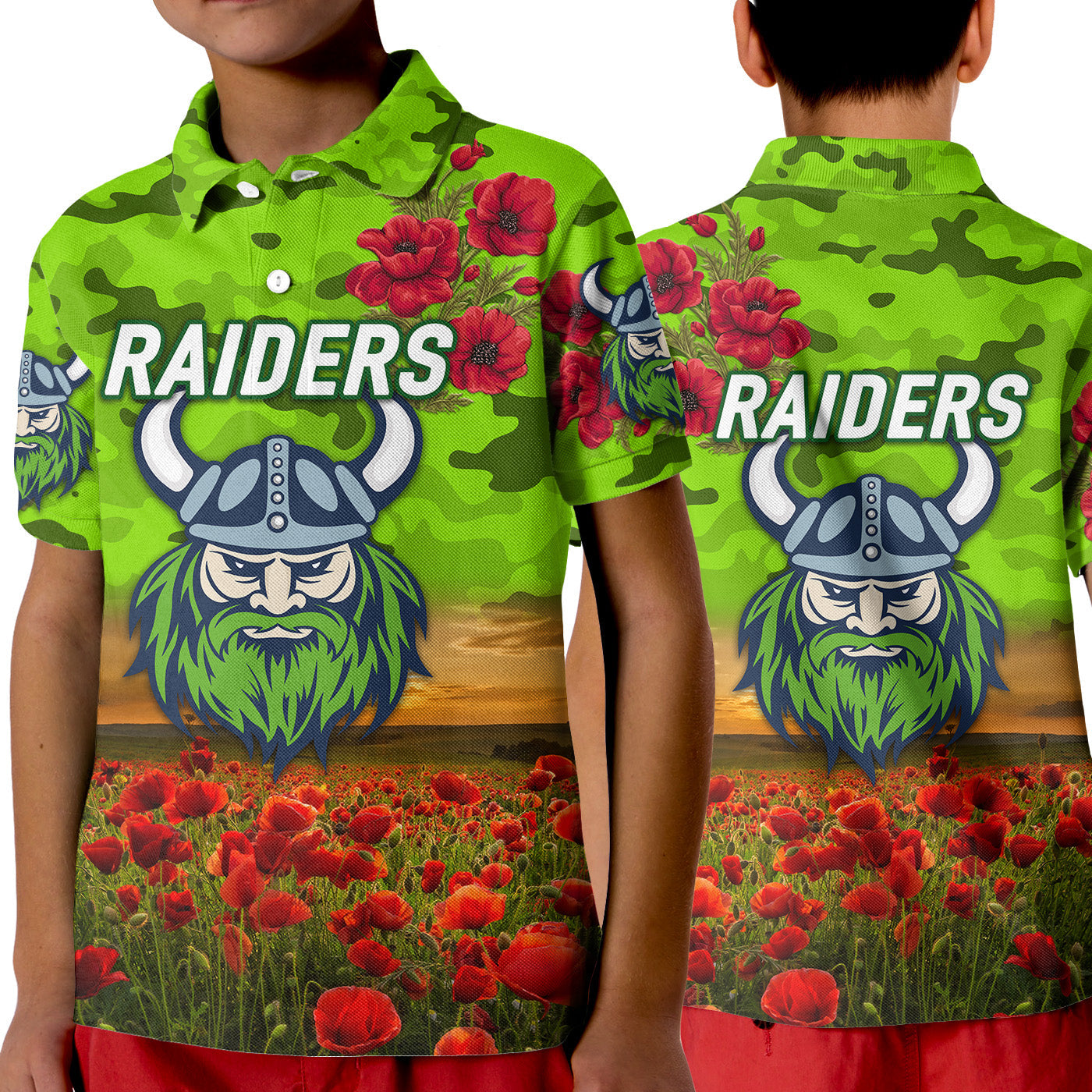 canberra-raiders-anzac-2022-polo-shirt-poppy-flowers-vibes