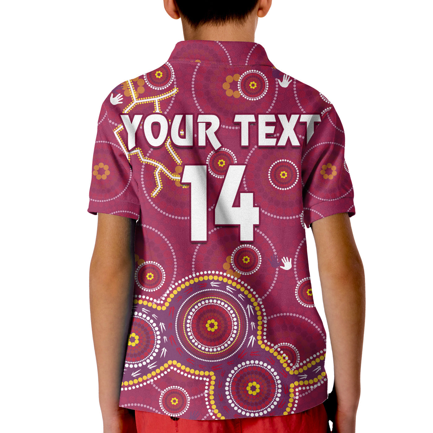 custom-text-and-number-maroons-rugby-polo-shirt-kangaroo-indigenous-pattern-unique-version