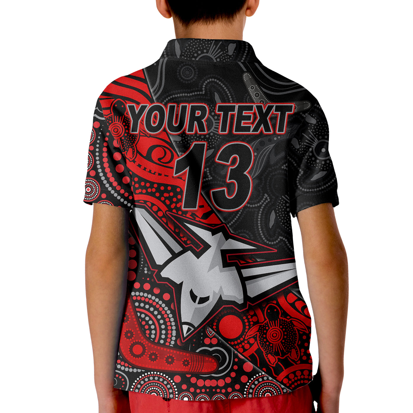 custom-text-and-number-bombers-football-polo-shirt-kid-essendon-aboriginal