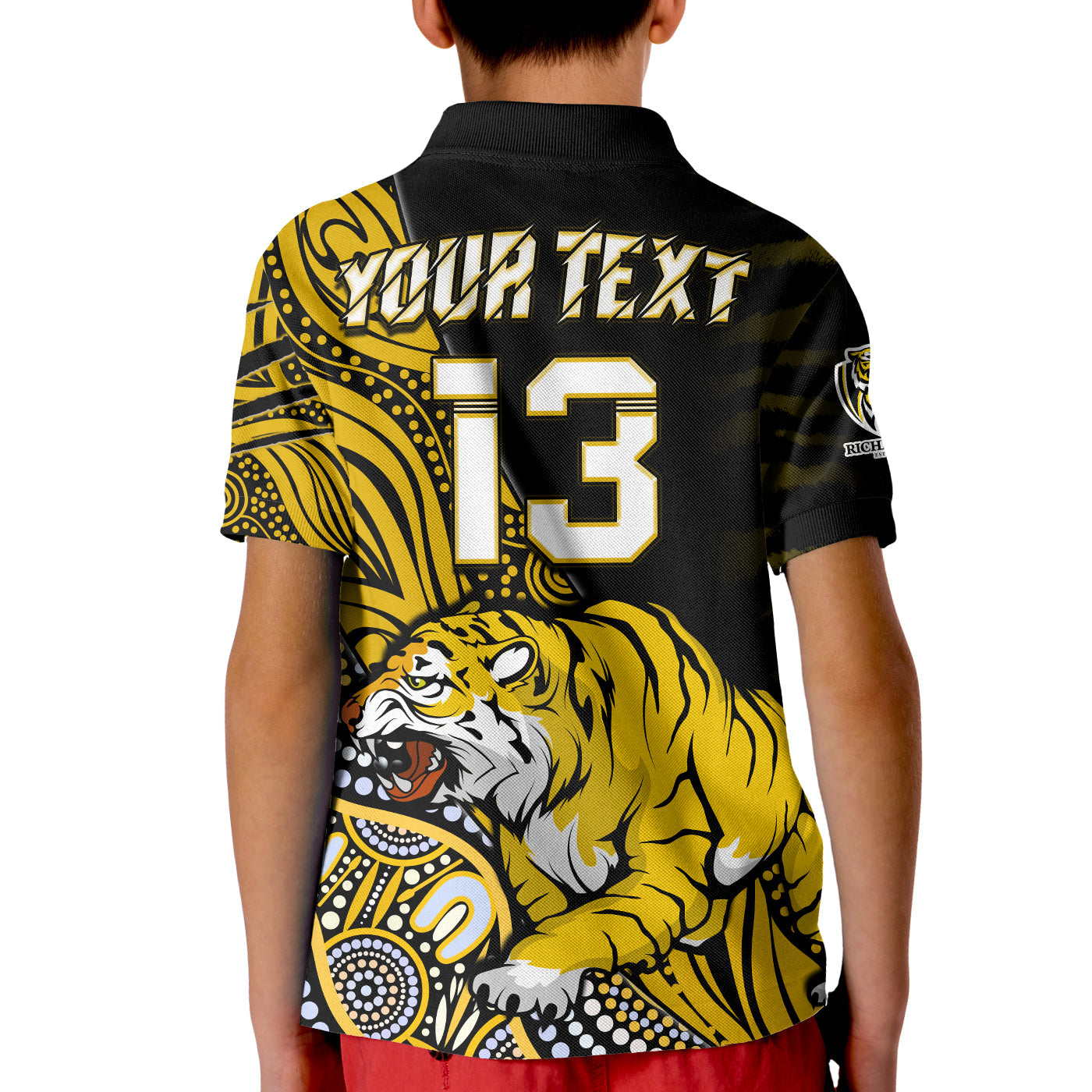 custom-text-and-number-richmond-football-polo-shirt-kid-aboriginal-go-the-tigers-premiers