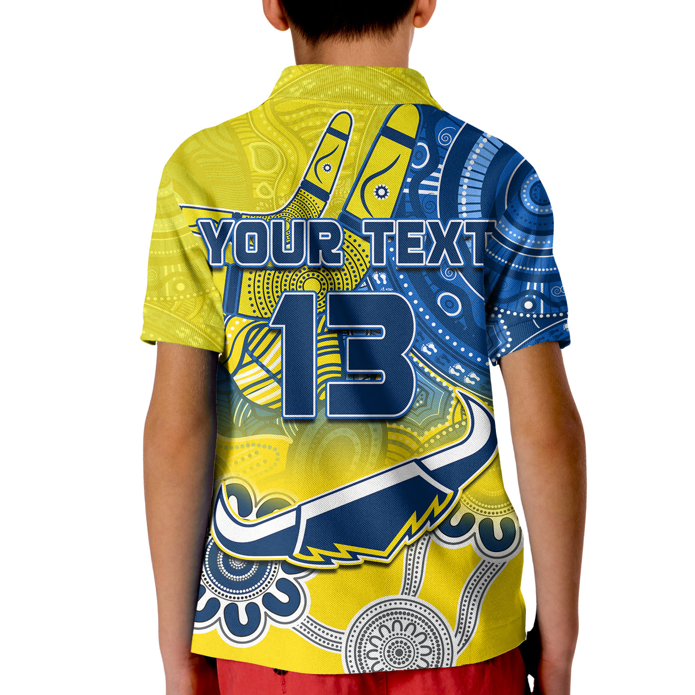 custom-text-and-number-cowboys-rugby-polo-shirt-aboriginal-boomerang-go-premiers-north-queensland