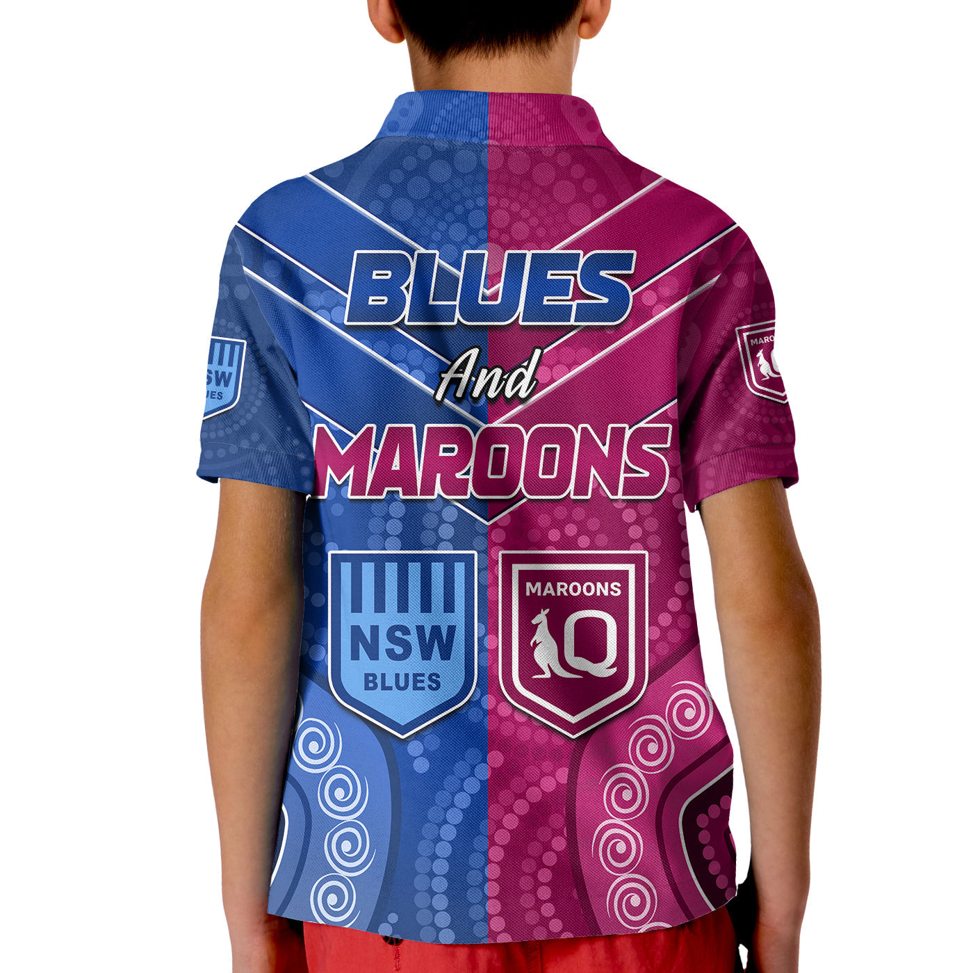 blues-and-maroons-rugby-polo-shirt-kid-origin-nsw-combine-queensland-aboriginal-australian-lt13