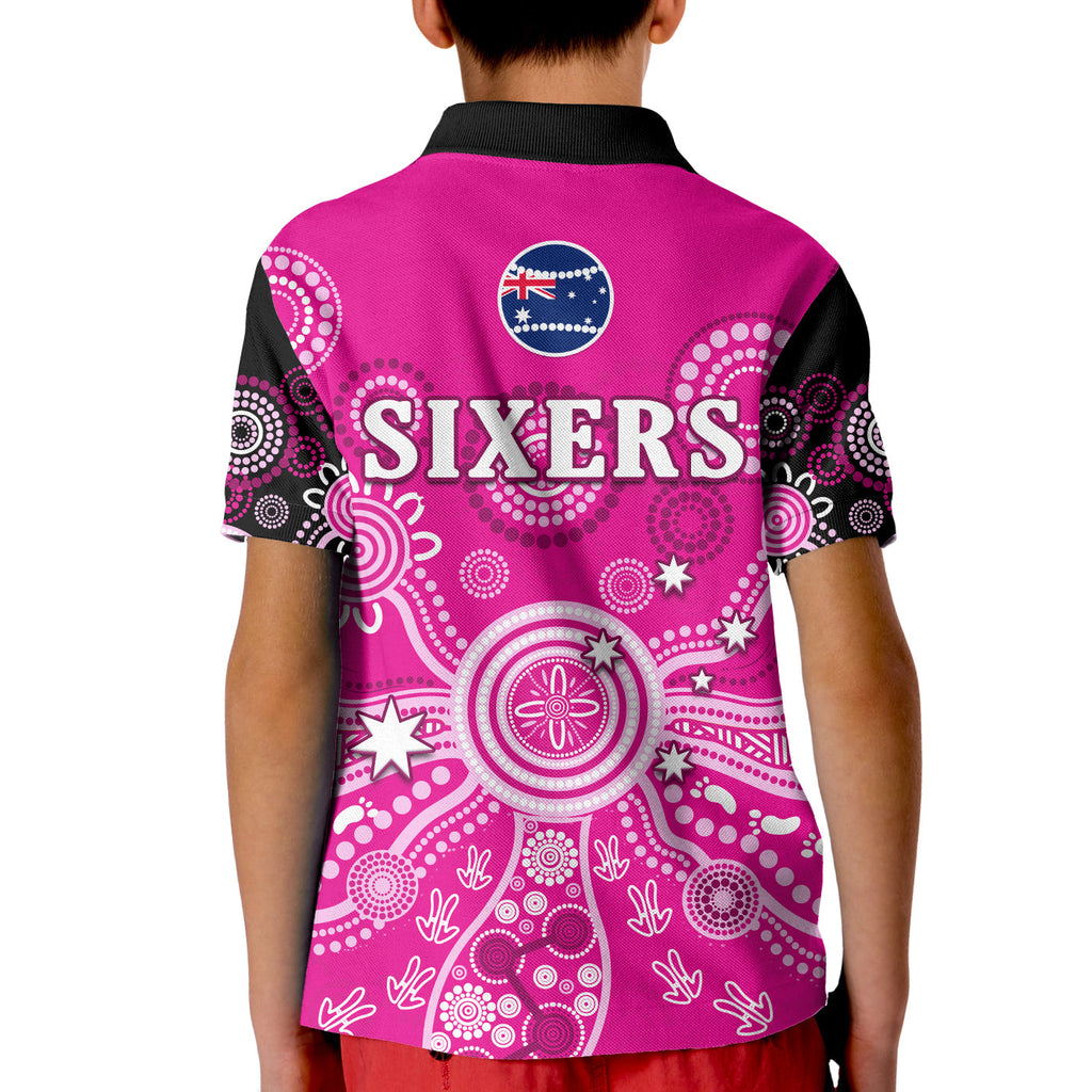 sydney-sixers-polo-shirt-cricket-indigenous-australian-art-ver01