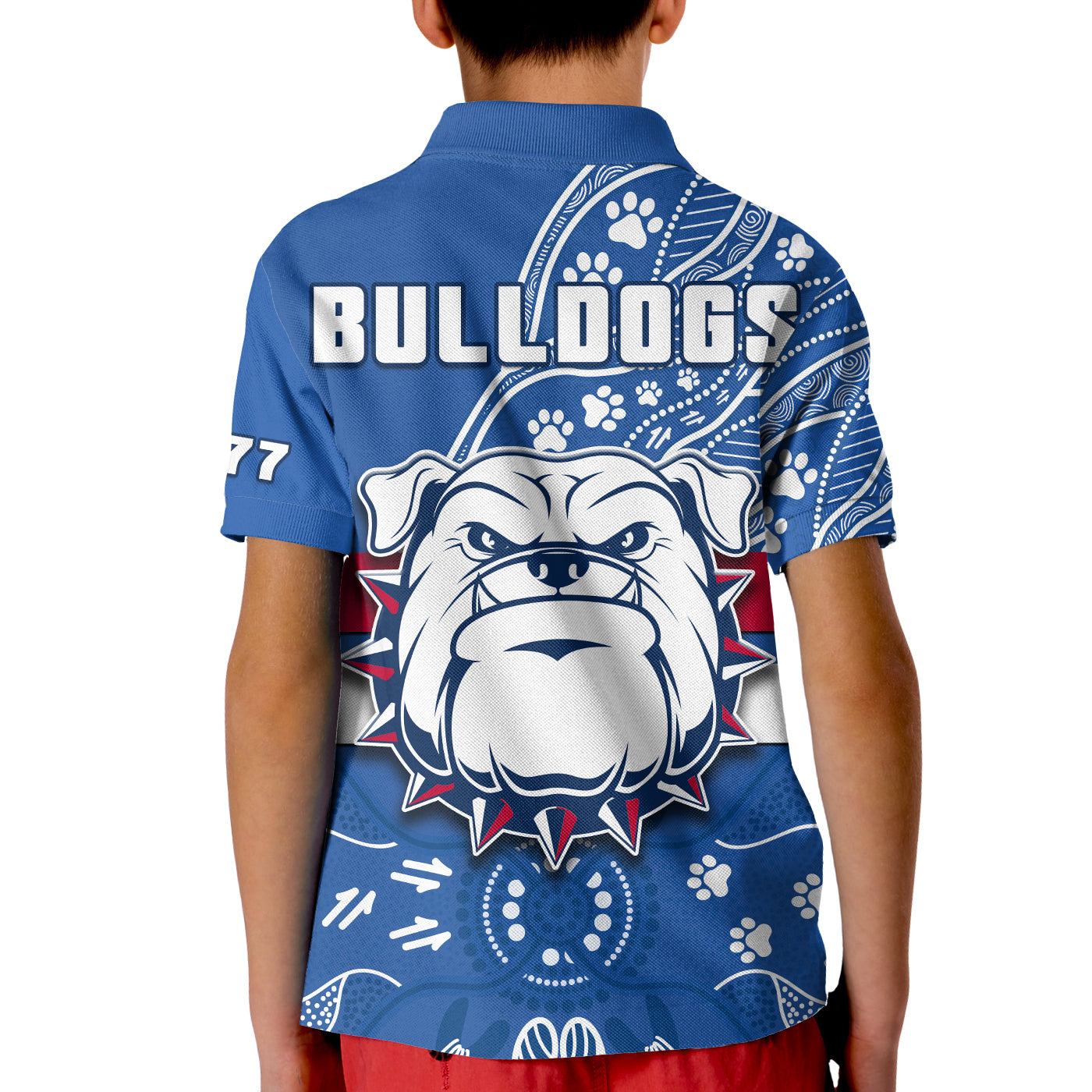 bulldogs-football-polo-shirt-scraggers-1877-aboriginal-dot-painting-newest-version