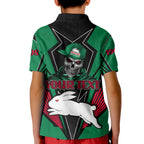 custom-personalised-rabbitohs-rugby-polo-shirt-kid-mascot-south-sydney-since-1908-cool-skull