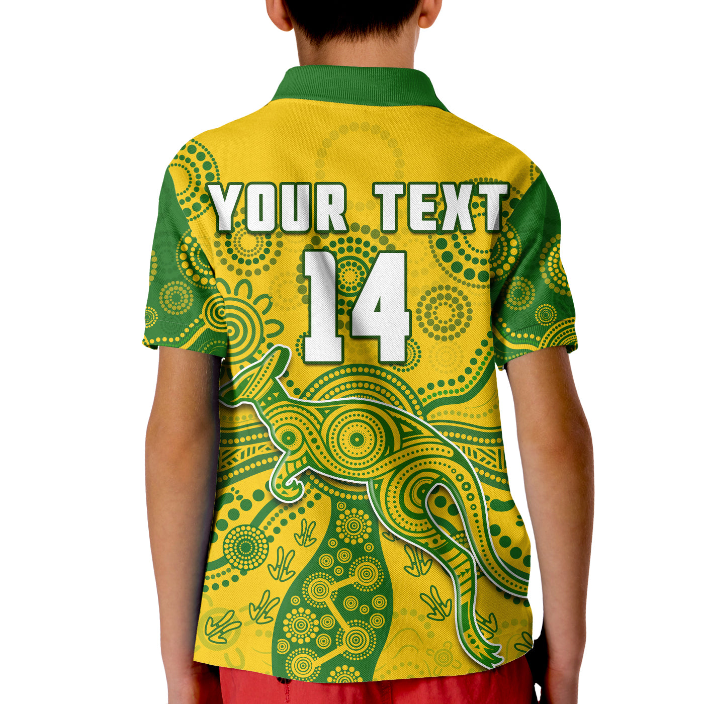 custom-text-and-number-australia-polo-shirt-kid-national-colours-proud-aussie-special-indigenous