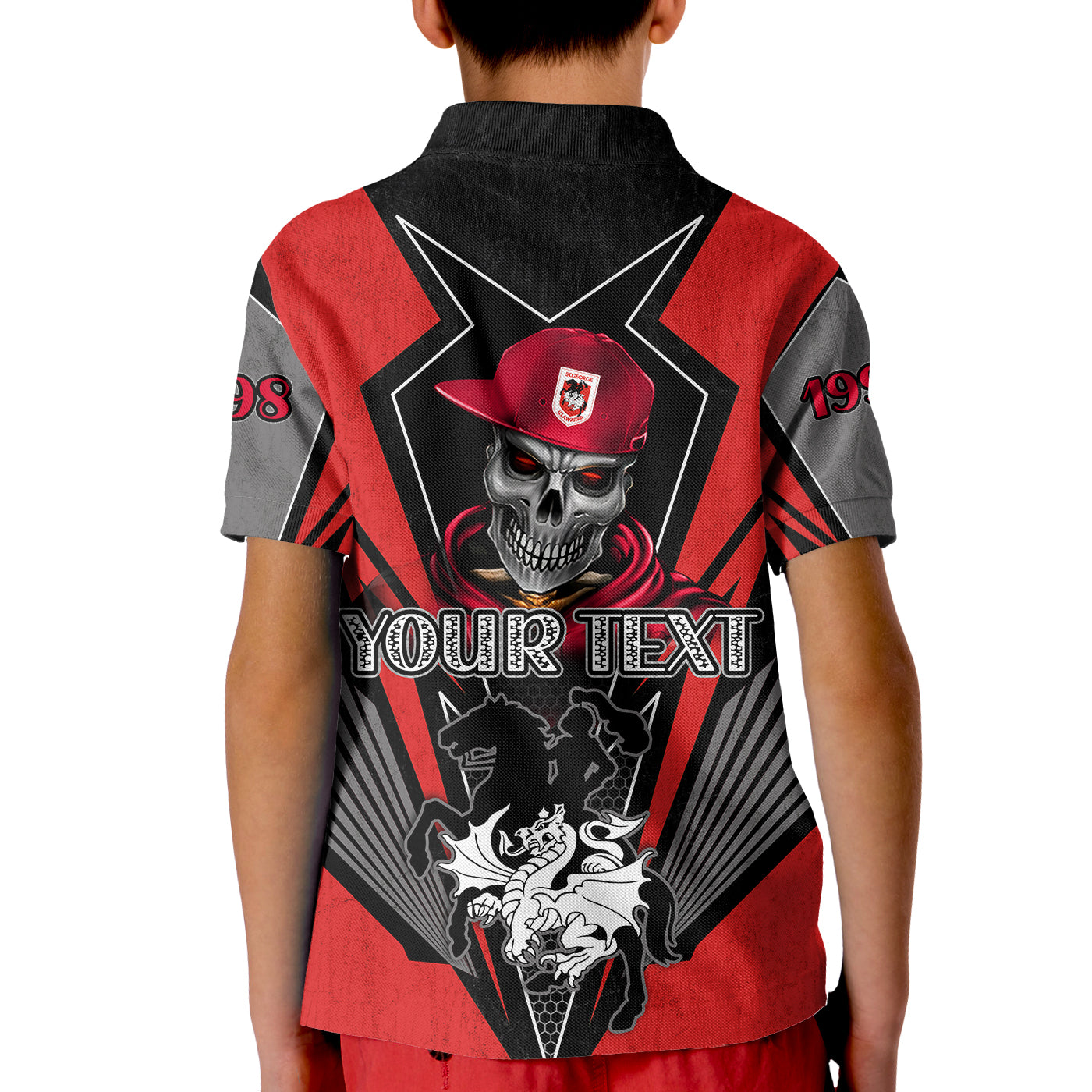 custom-personalised-dragons-rugby-polo-shirt-mascot-st-george-illawarra-since-1998-cool-skull