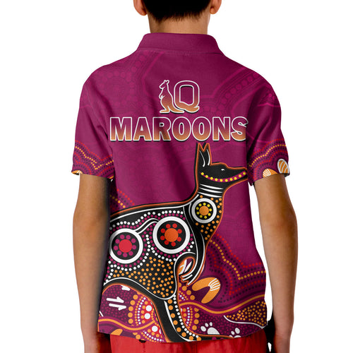 maroons-rugby-polo-shirt-queensland-kangaroo-aboriginal-dot-paintings