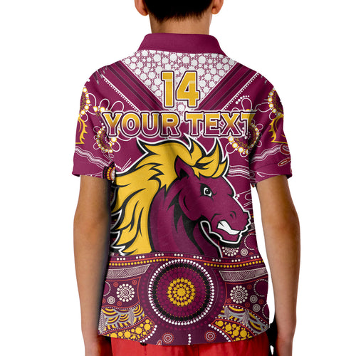 custom-text-and-number-broncos-rugby-polo-shirt-kid-indigenous-pattern-artsy-ver02