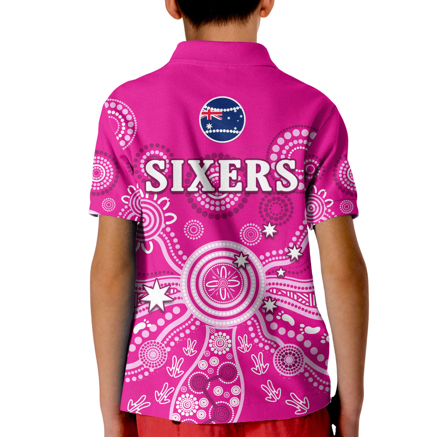 sydney-sixers-polo-shirt-cricket-indigenous-australian-art-ver02