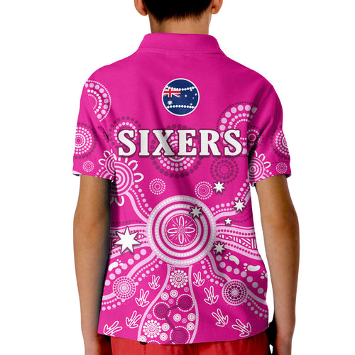 sydney-sixers-polo-shirt-cricket-indigenous-australian-art-ver02