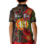custom-text-and-number-aboriginal-dot-painting-polo-shirt-kid-go-to-touch-the-sun
